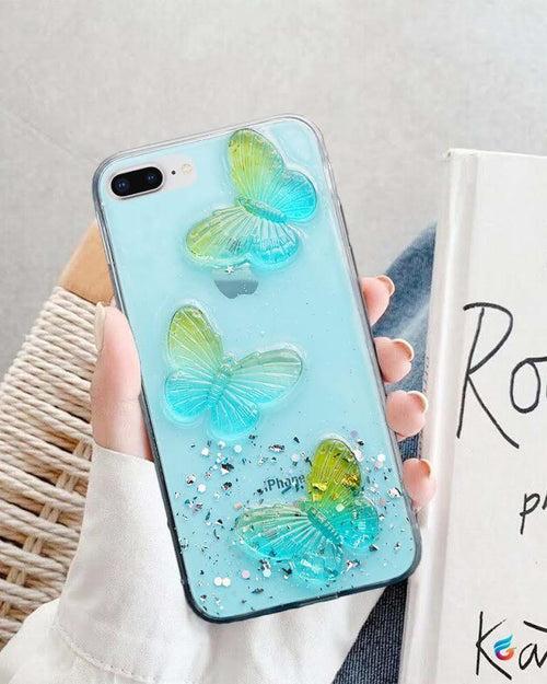 Cute Butterfly Bling Glitter Case for iPhone 8 Plus