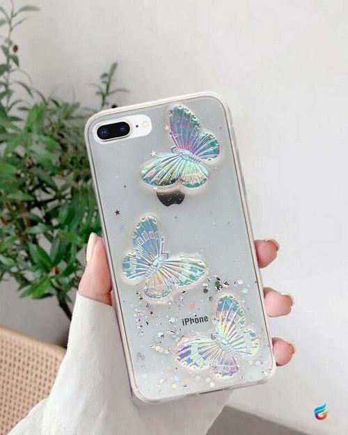 Cute Butterfly Bling Glitter Case for iPhone 8 Plus