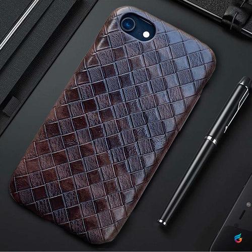 Vintage Premium Leather Braided Case for iPhone 8