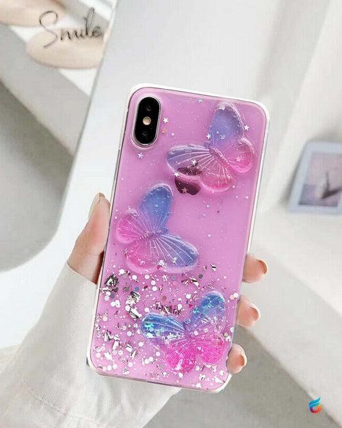 Cute Butterfly Bling Glitter Case for iPhone 7