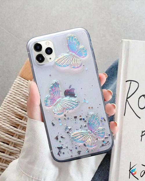 Cute Butterfly Bling Glitter Case for iPhone 8 Plus