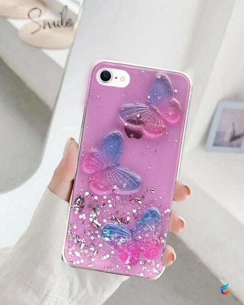 Cute Butterfly Bling Glitter Case for iPhone 8 Plus