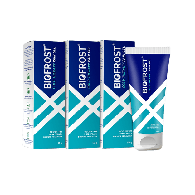 BioFrost Instant Pain Relief Gel | Advanced Cold Therapy Formula | Pack of 3 | 50 Gm