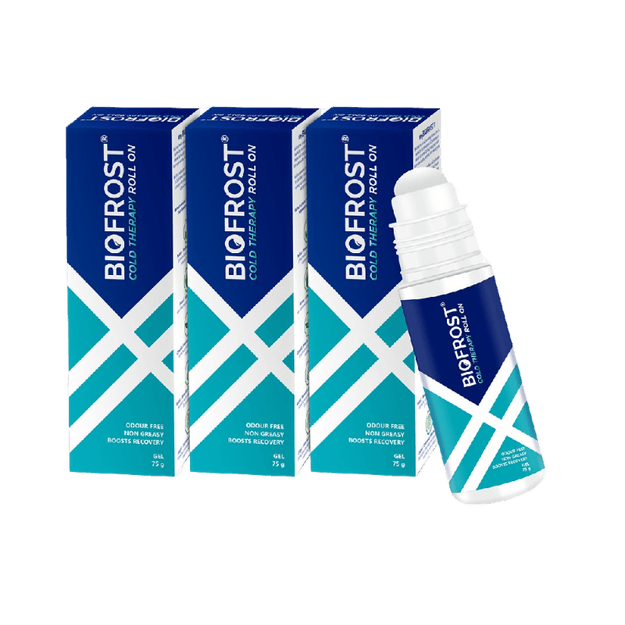 BioFrost Instant Pain Relief Roll On | Advanced Cold Therapy Formula |Pack of 3 | 75 GM