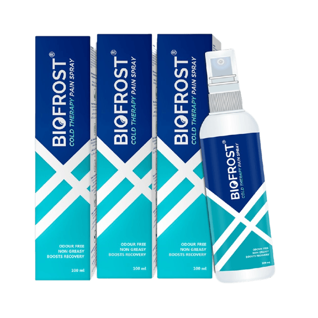 BioFrost Instant Pain Relief Spray | Advanced Cold Therapy Formula |Pack of 3 | 100 Ml