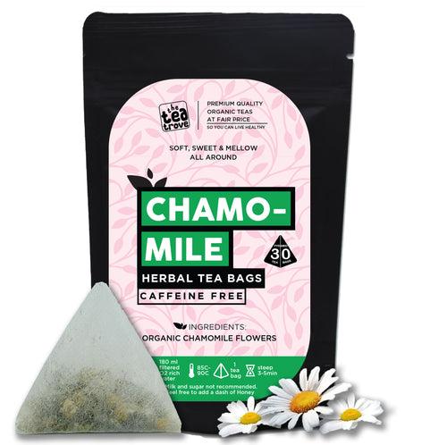 Organic Pure Chamomile Tea Bags - 30 Pyramid Eco-Friendly Tea Bag