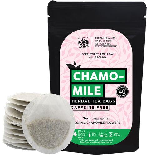 Organic Pure Chamomile Tea Bags - 40 Eco-Friendly Tea Bag