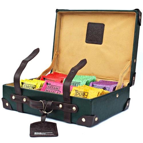 Tea Suitcase - 60 Assorted Tea Bag Organizer