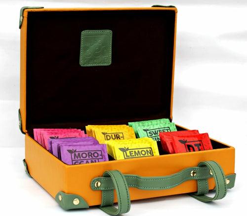 Tea Suitcase - 60 Assorted Tea Bag Organizer