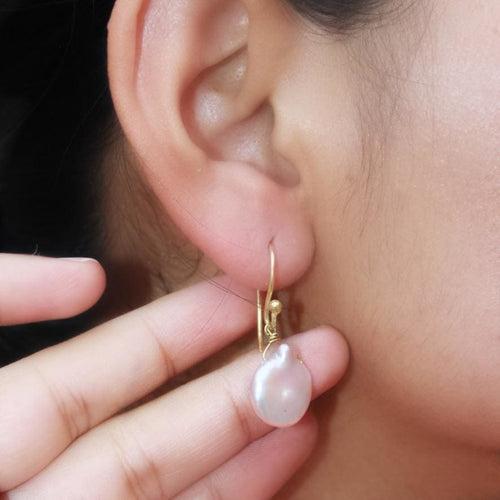 #19 - Coin Baroque Pearl Earrings