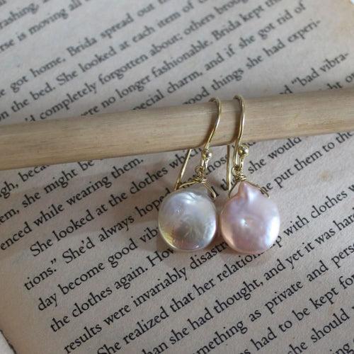 #19 - Coin Baroque Pearl Earrings