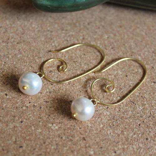 #39 - Spherical Pearl Earrings