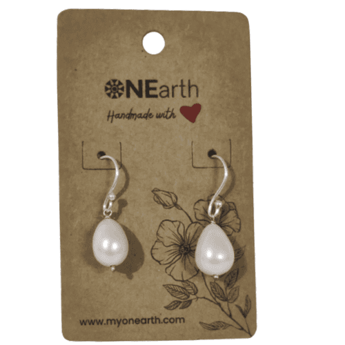 #77 - Drop Baroque shell pearl Earrings