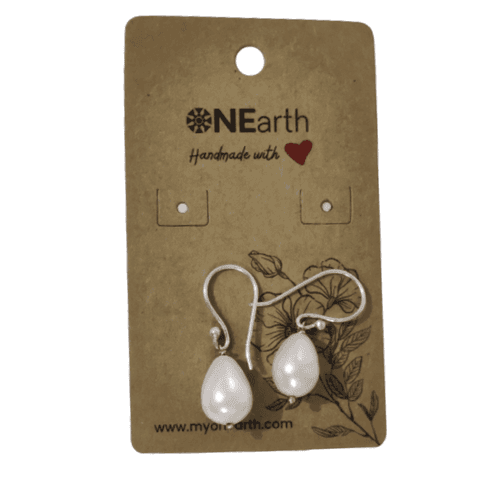 #77 - Drop Baroque shell pearl Earrings