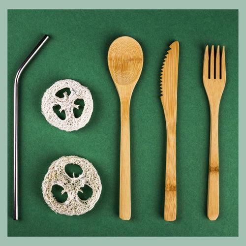 Bamboo Travel Cutlery Set