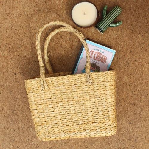 Beige Water Reed (Kauna Grass) Basket