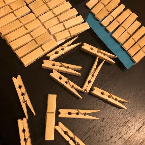 Cloth Pegs (Bamboo) - Pack of 20
