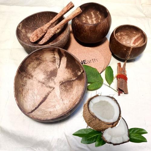 Coconut Shell Bowl - Family Pack