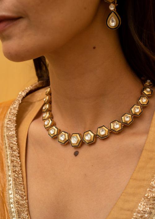 Indus Necklace Set With Matching Earrings