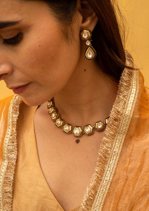 Indus Necklace Set With Matching Earrings