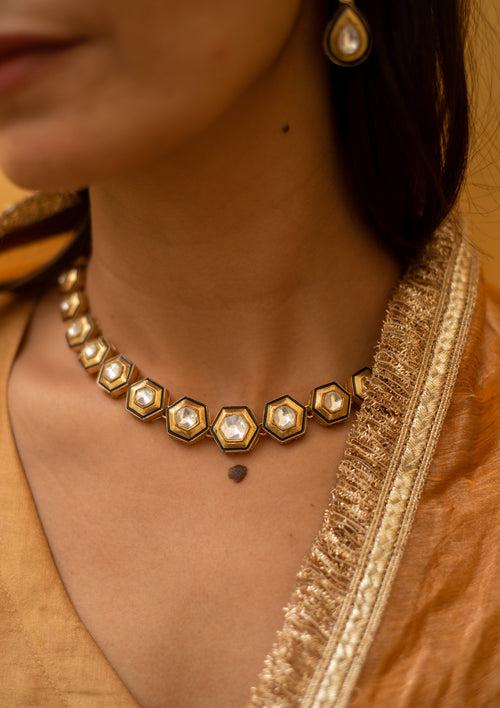 Indus Necklace Set With Matching Earrings