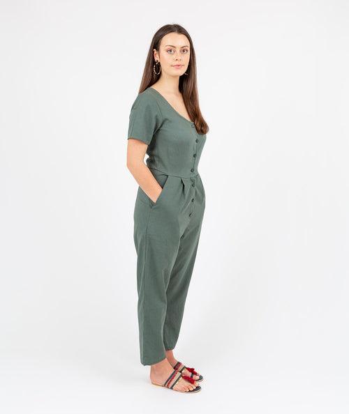 Aviator Jumpsuit Green