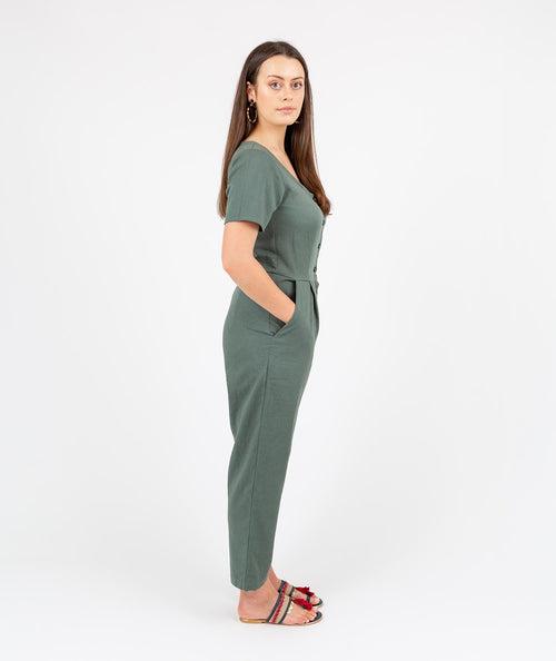 Aviator Jumpsuit Green