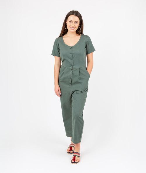 Aviator Jumpsuit Green