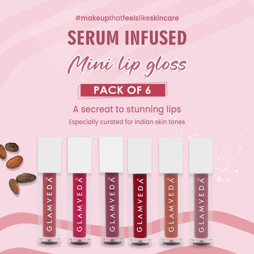 Glamveda X Rashami Desai Serum Infused Mini Lip Gloss Pack of 6
