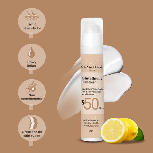 Glamveda Glutathione & Vitamin C Sunscreen SPF 50 Pa+++