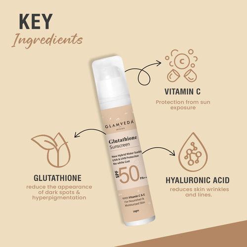 Glamveda Glutathione & Vitamin C Sunscreen SPF 50 Pa+++