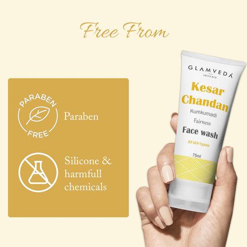 Glamveda Kesar Chandan Kumkumadi Skin Brightening Face wash