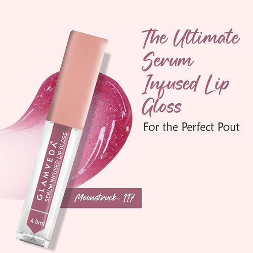 Glamveda High Shine Serum Infused Lip Gloss | Moonstruck- 117 ( Mauve ) 4.5ml