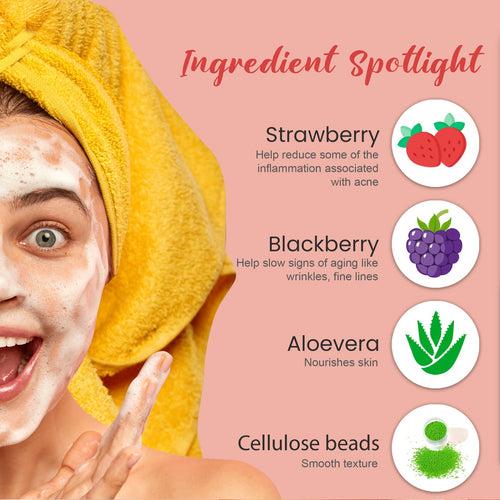 Glamveda Strawberry Exfoliating Face Wash