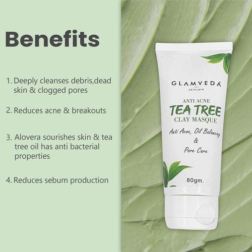Glamveda Tea tree Anti Acne Mud Pack