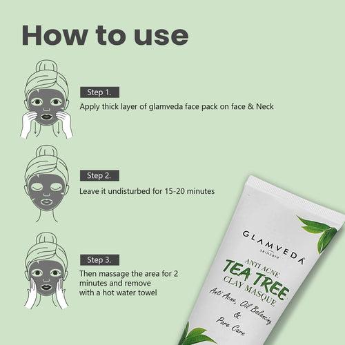 Glamveda Tea tree Anti Acne Mud Pack