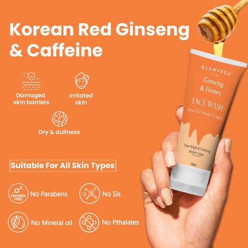 Glamveda Korean Ginseng & Honey Vitalizing Face Wash