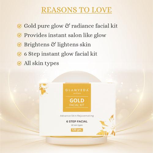Glamveda Gold Rejuvenating Facial Kit 120gm