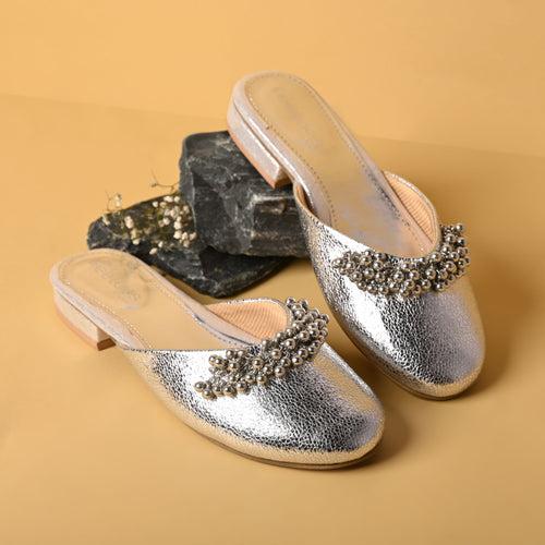 Silver Ghunghroo Mules