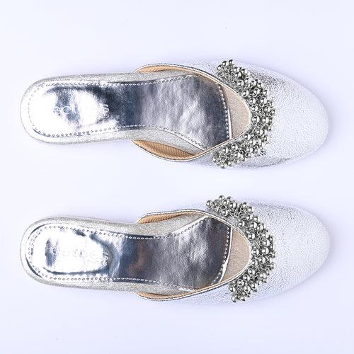 Silver Ghunghroo Mules