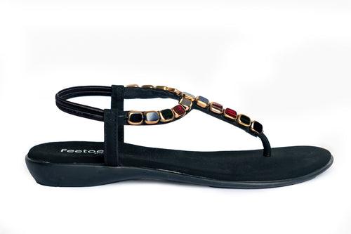 Miss Elegance Black Sandals