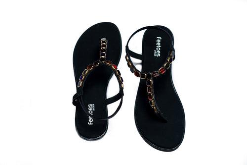 Miss Elegance Black Sandals