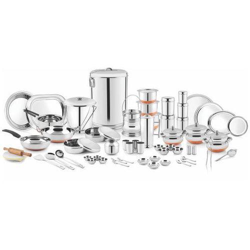 PNB Kitchenmate Kitchen Set Copper Bottom 111 Pcs (Silver Line)