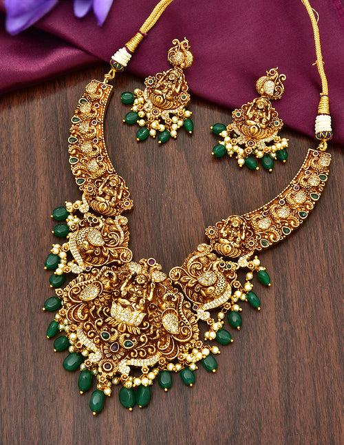 Designer Antique Lakshmi Devi Necklace Set