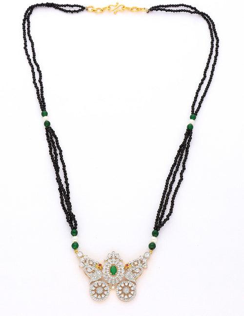 Zirconia Crystal Black Bead Mangalsutra