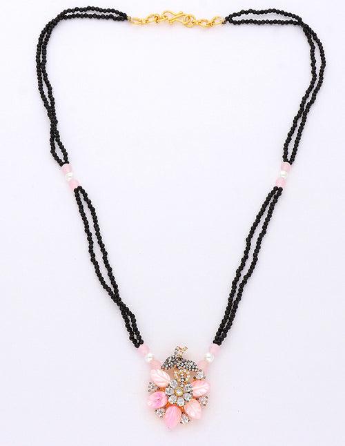 Zirconia Crystal Black Bead Mangalsutra