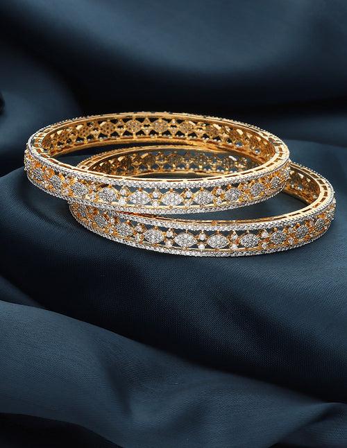 Designer Zircon GJ Plated Bangles ZBGL11064