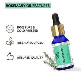 Rey Naturals Rosemary Essential Oil | Rosemary Oil for Hair Growth | Good For Skin, Body and Shiny Soft Hair | Pure & Non Greasy | Hair Fall Control & Hair Growth Oil For Women & Men - 15ml pack of 3