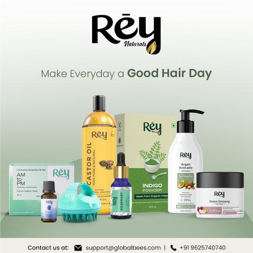 Rey Naturals Premixed cold pressed Castor Plus Sesame Hair oil | For Nourished & Healthy Hair | Suitable For Dry & Oily Scalp | For Men & Women 200 ml