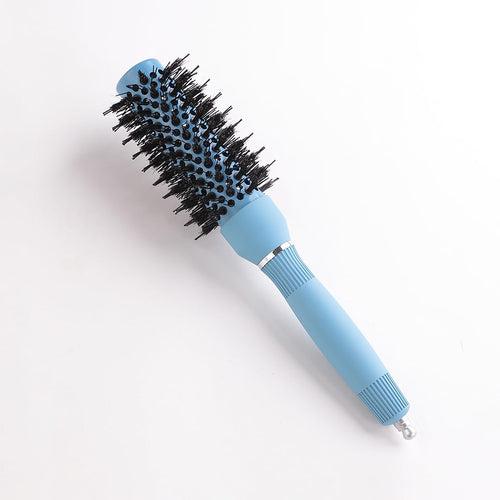 Rey Naturals Thermal Ceramic Hair Brush | Ion-infused Technology | Anti-Static Boar Bristles| Hair Comb | Hair brush for Women and men | Hair Care Products (Ice blue)(Small size)